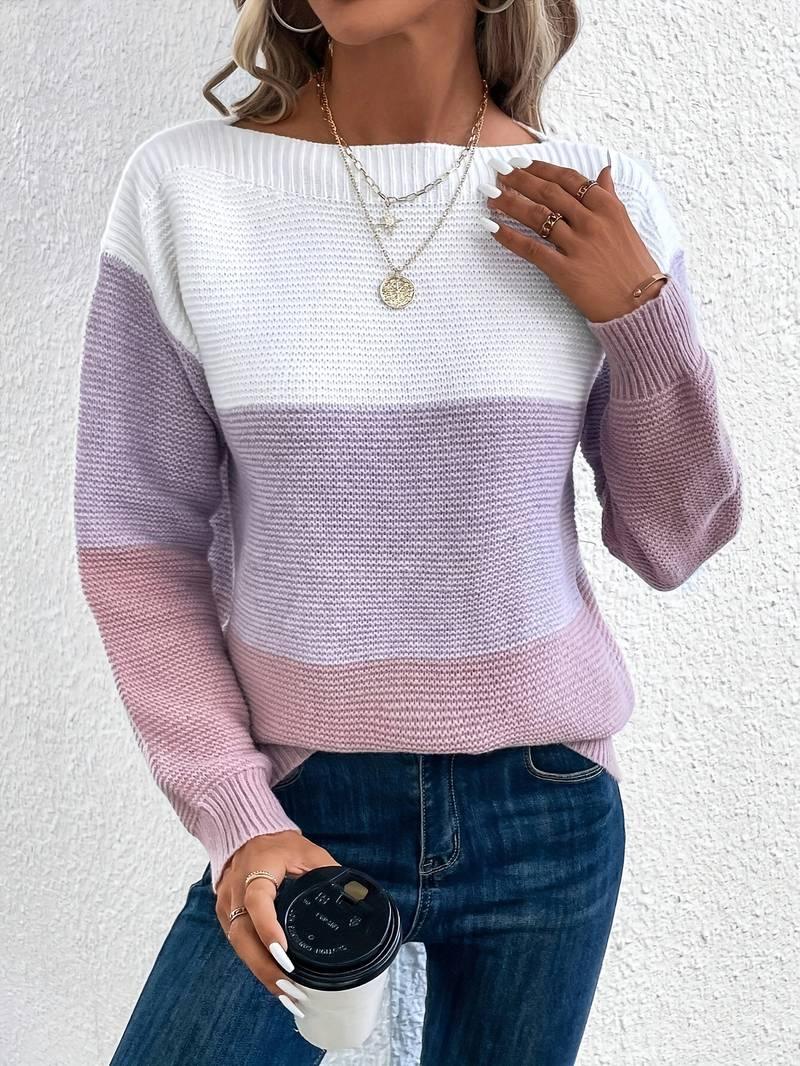 Lyra – stylischer pullover mit rundhalsausschnitt - LOVEZOE