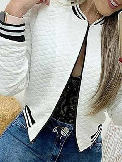 Women's Jackets Zipper Baseball Uniform Long Sleeve Short Jacket - Coats & Jackets - Instastyled | Online Fashion Free Shipping Clothing, Dresses, Tops, Shoes - 18/01/2022 - 30-40 - Coats & Jackets